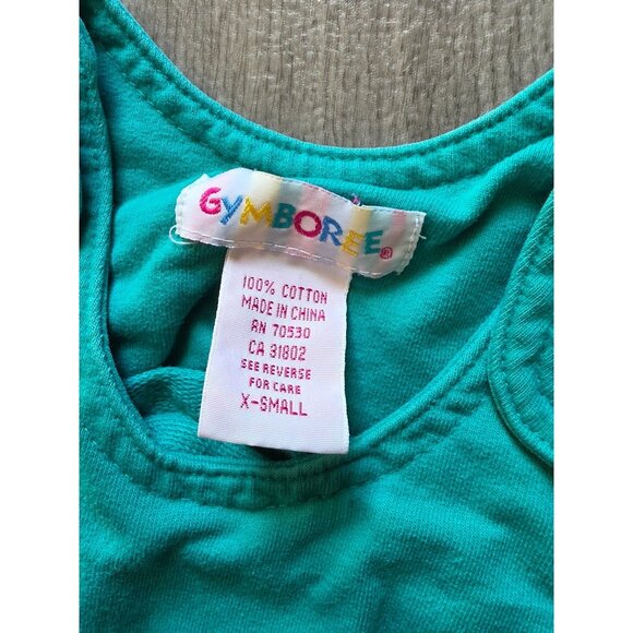 Vtg 90s Gymboree Baby Girls Turquoise Dress X-Small Floral Embroidery 0-3m - Picture 4 of 4